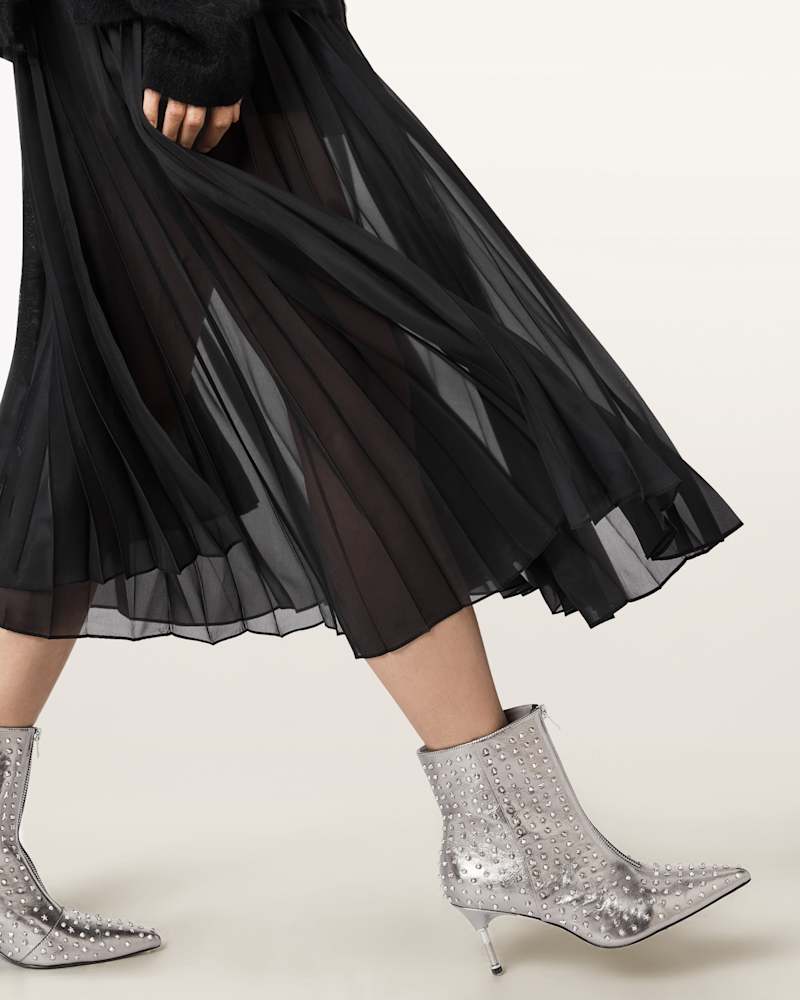 Natasha Studded Leather Boots