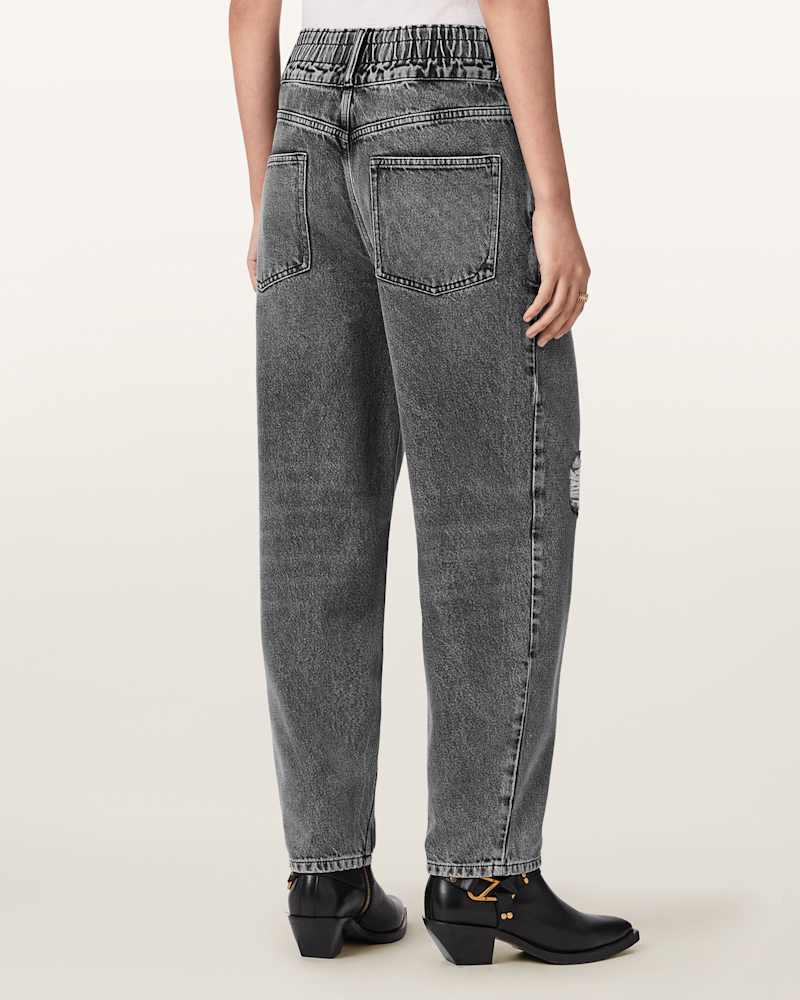 Daisy Tapered Leg Distressed Denim Jeans