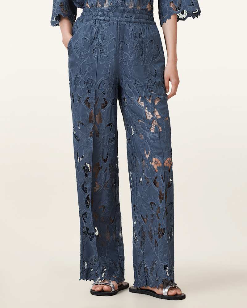 Charli Embroidered Straight Fit Trousers