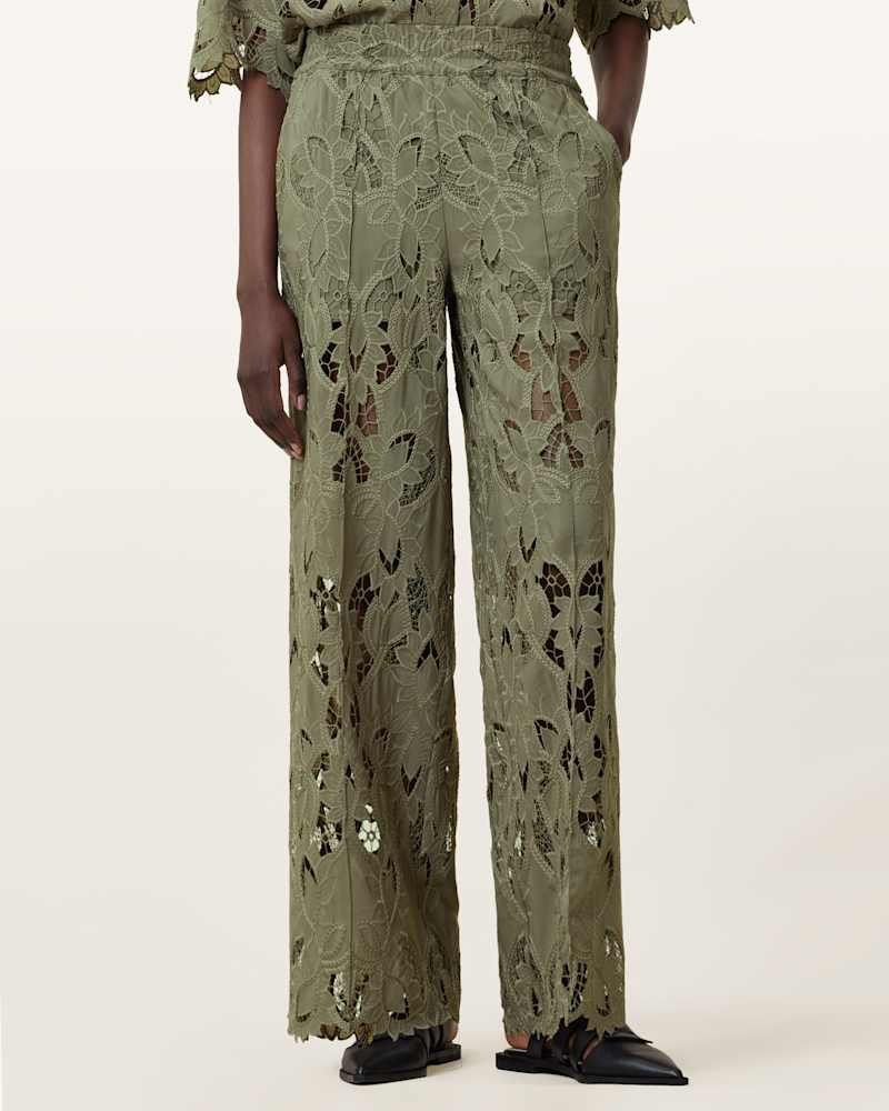 Charli Embroidered Straight Fit Trousers