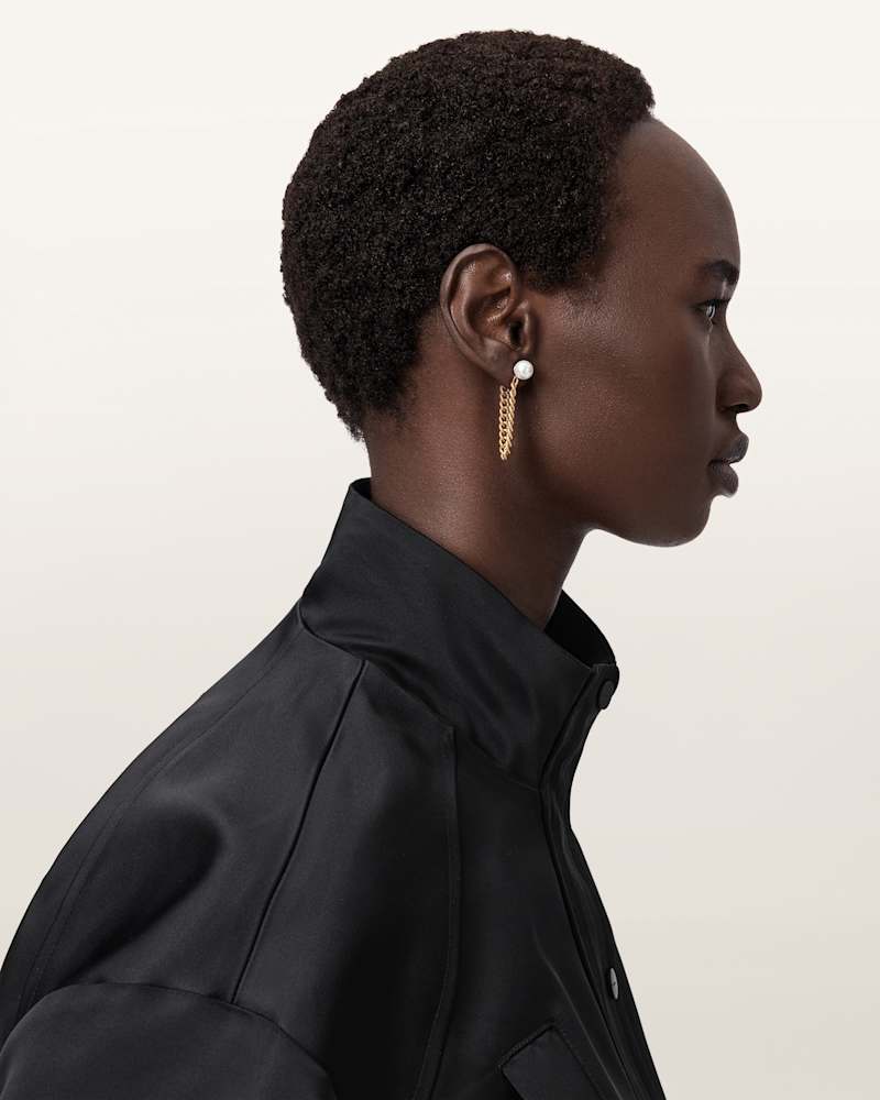 Lex Chain Pearl Earrings