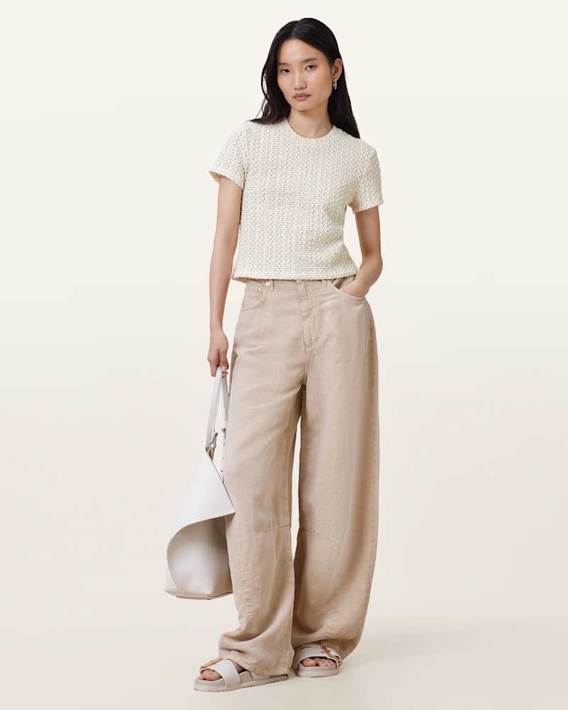 Karma Stevie Slim Fit Crochet T-Shirt