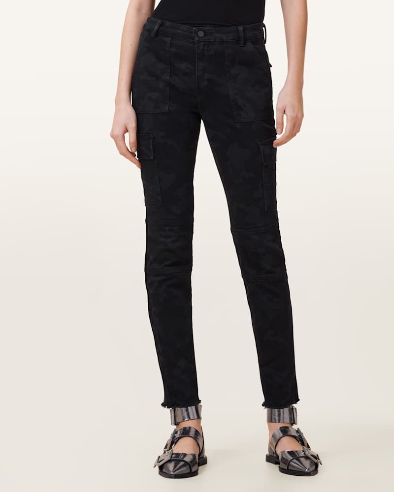Duran Skinny Black Camo Cargo Jeans