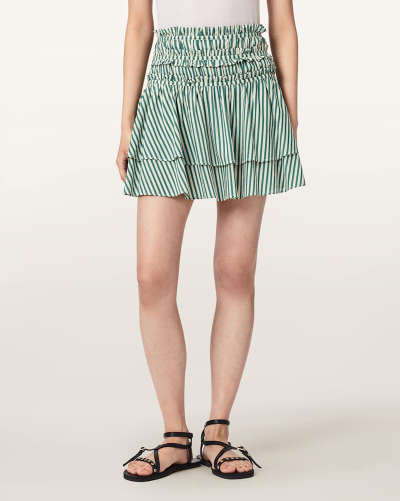 Kali Cotton Striped Mini Skirt