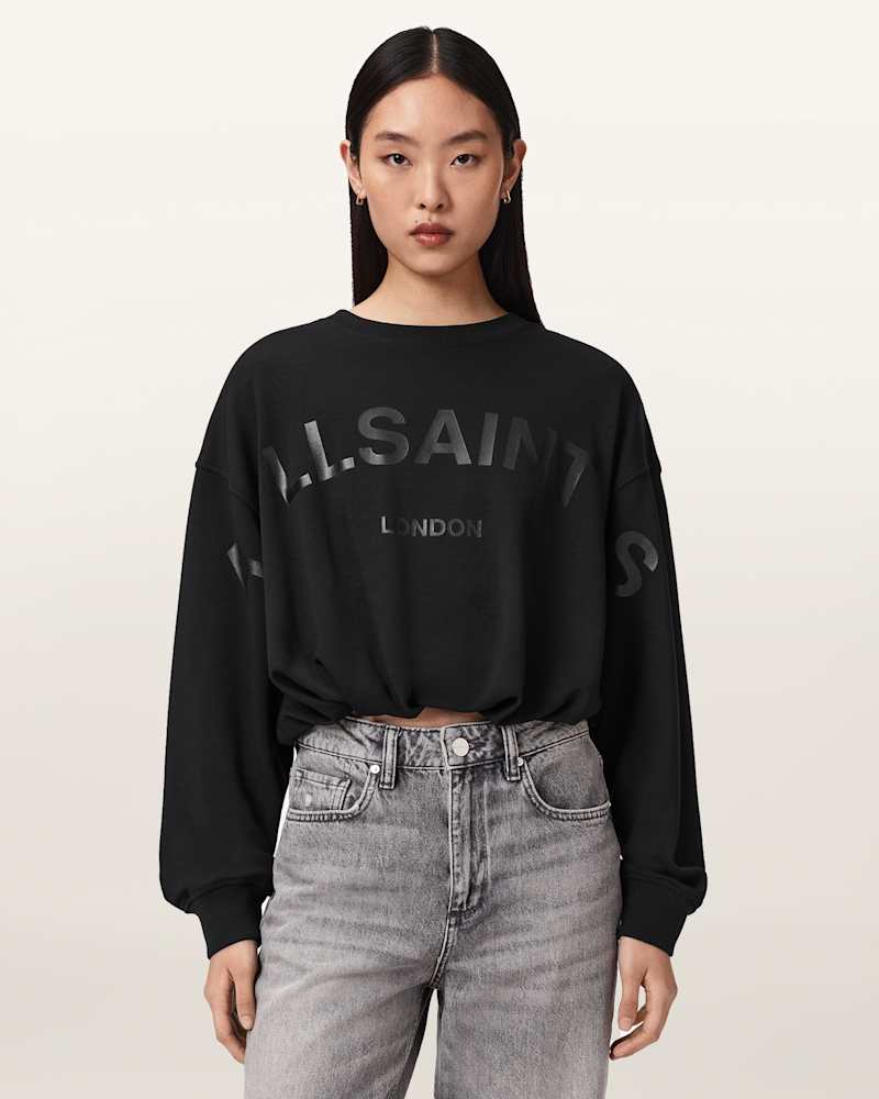 Biggy Logo Print Cropped Sweatshirt