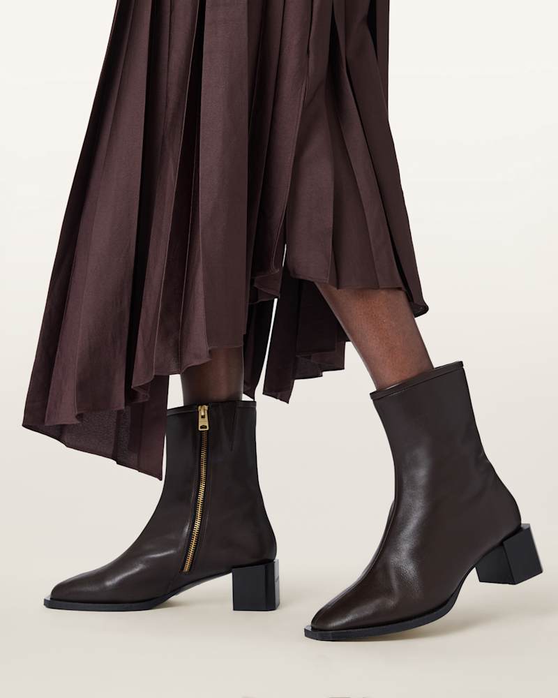 Avril Leather Ankle Boots