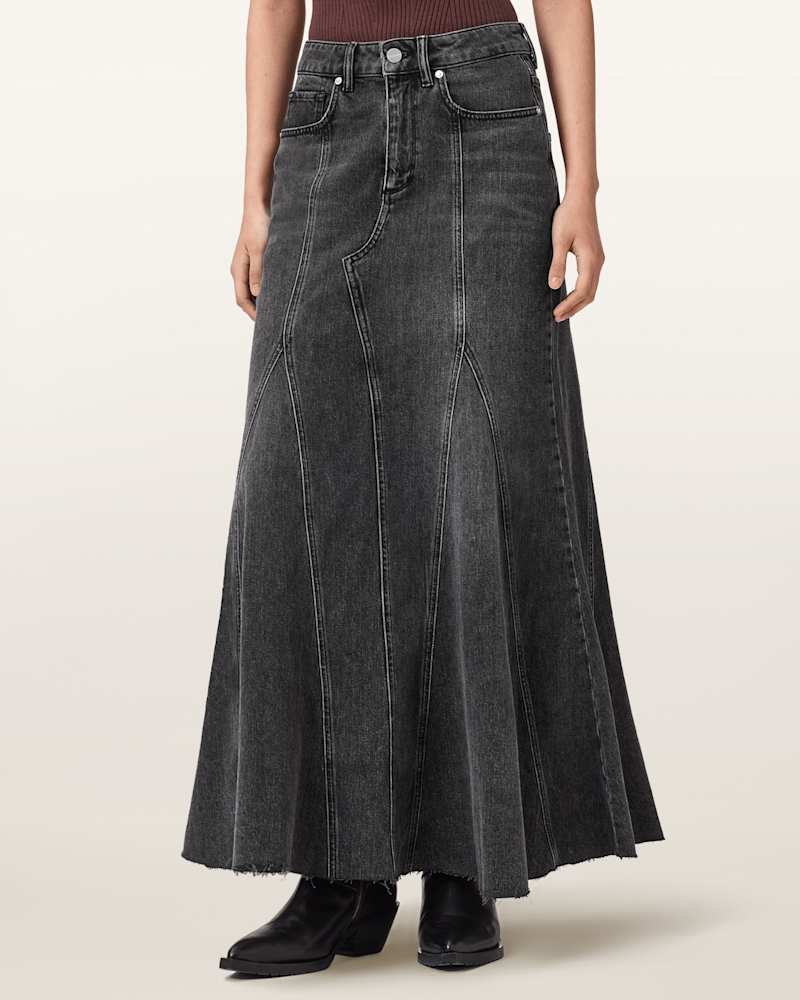 Alma High Rise Denim Skirt