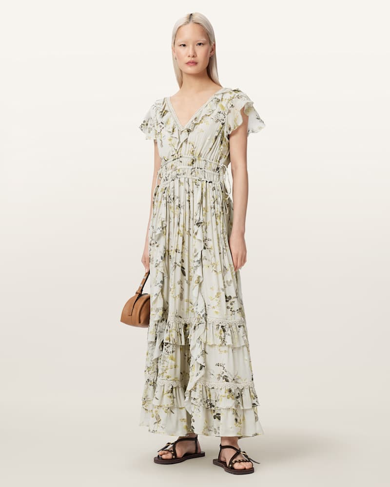 Canto Floral Ruffled Maxi Dress