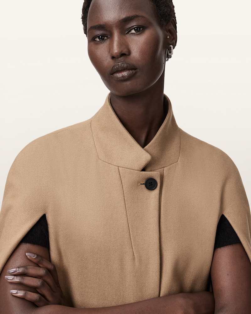 Lunis Wool Cape Coat