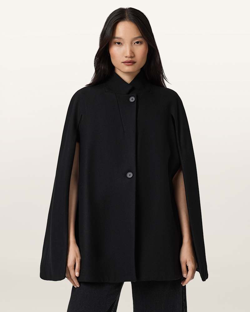 Lunis Wool Cape Coat