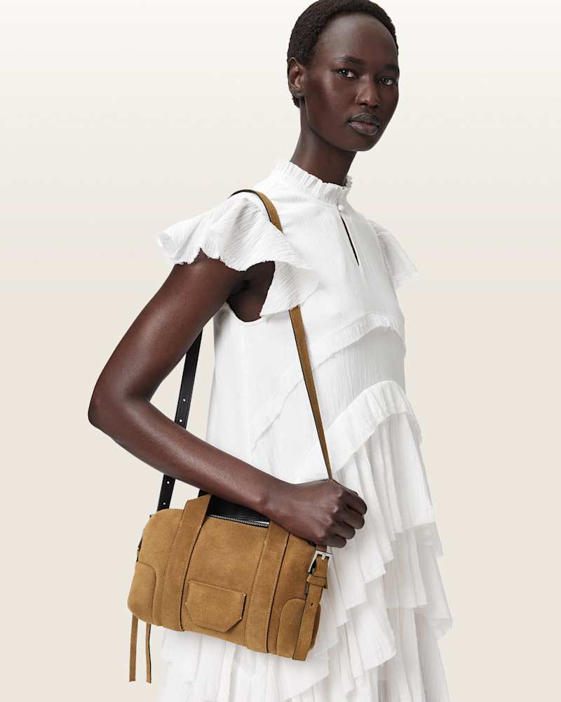 Ares Compact Suede Crossbody