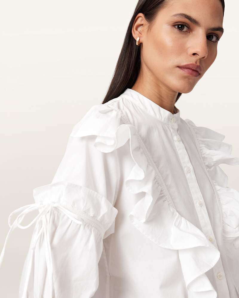 Lulu Ruffled Cotton Shirt