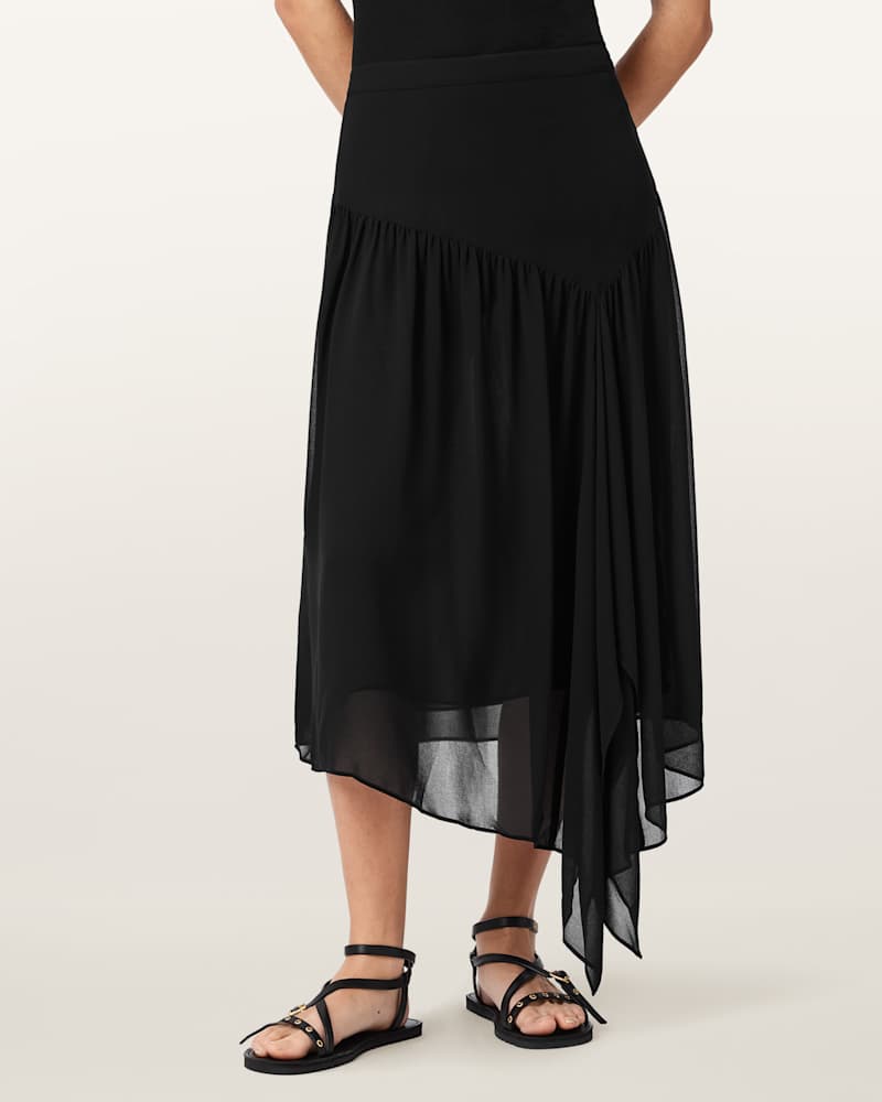Cyra Asymmetric Maxi Skirt