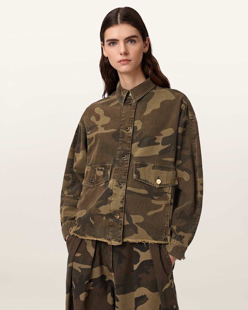 Hettie Oversized Camo Shacket