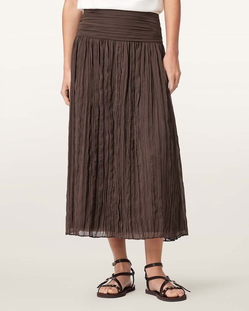 Asal Ruched Maxi Skirt