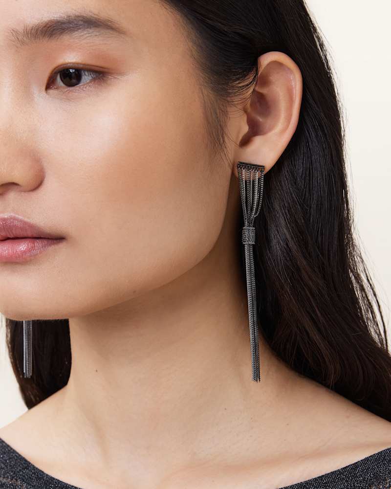 Fleur Two Tone Chain Earrings