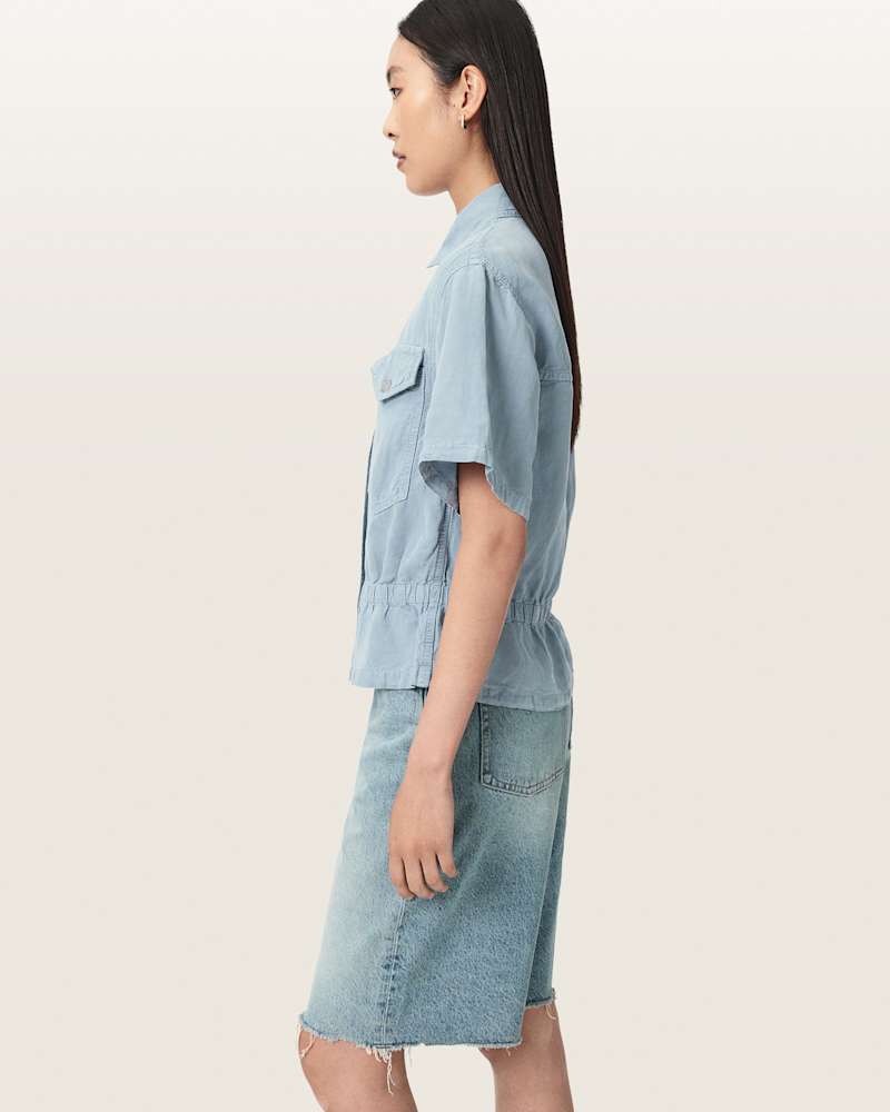 Tove Short Sleeve Linen Blend Shirt