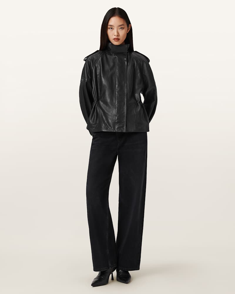Serne Relaxed-Fit Leather Jacket