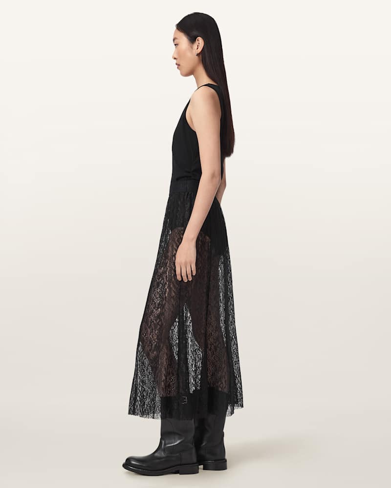 Arran Snake Print Midi Skirt