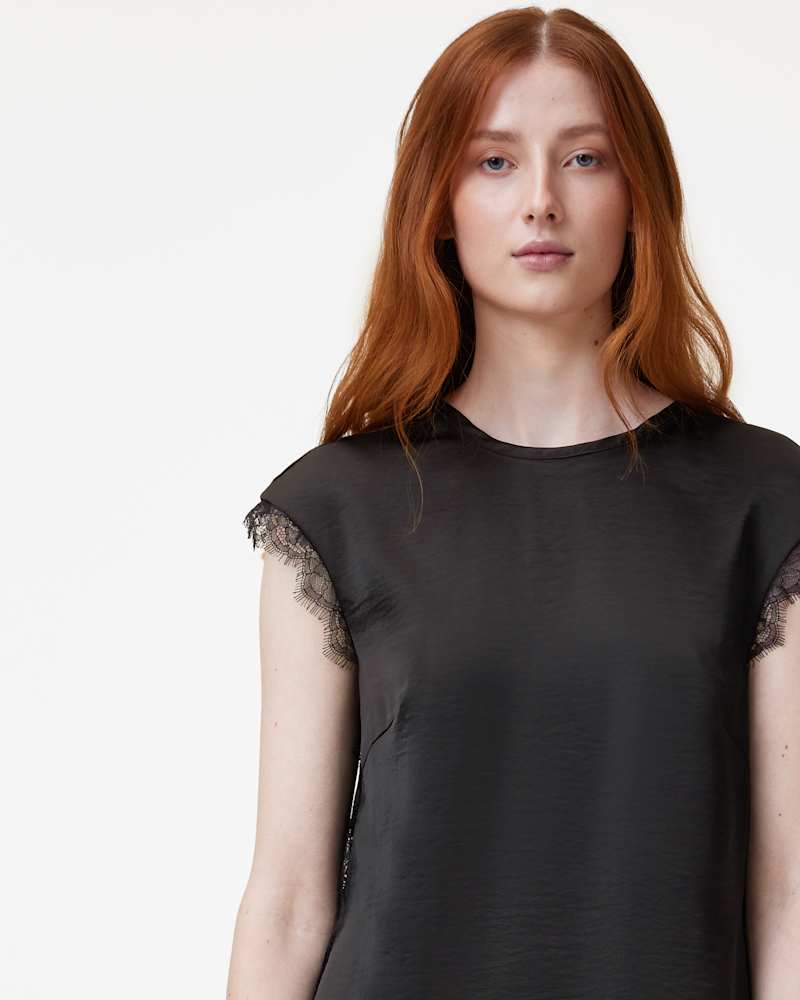 Lyra Lace Trim Midi Dress