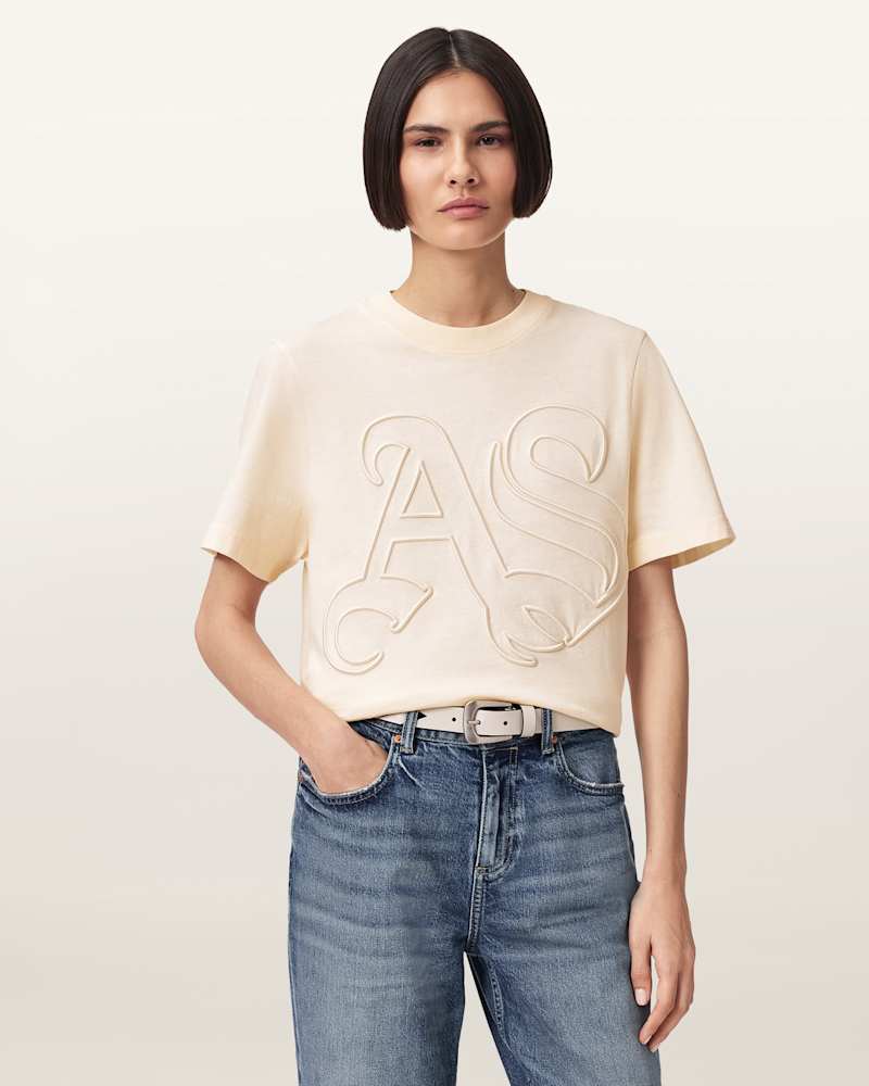 Lisa Embossed Crew Neck T-Shirt
