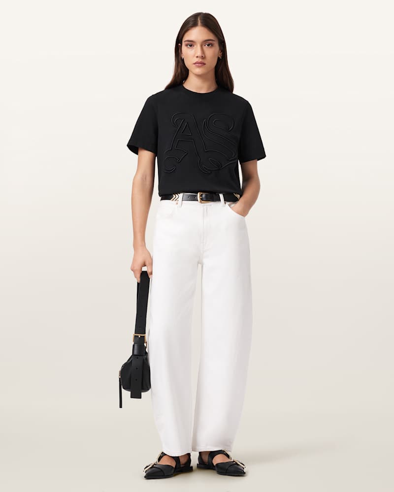 Lisa Embossed Crew Neck T-Shirt