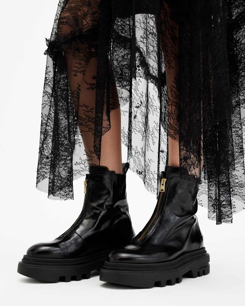 Othello Zip Leather Boots