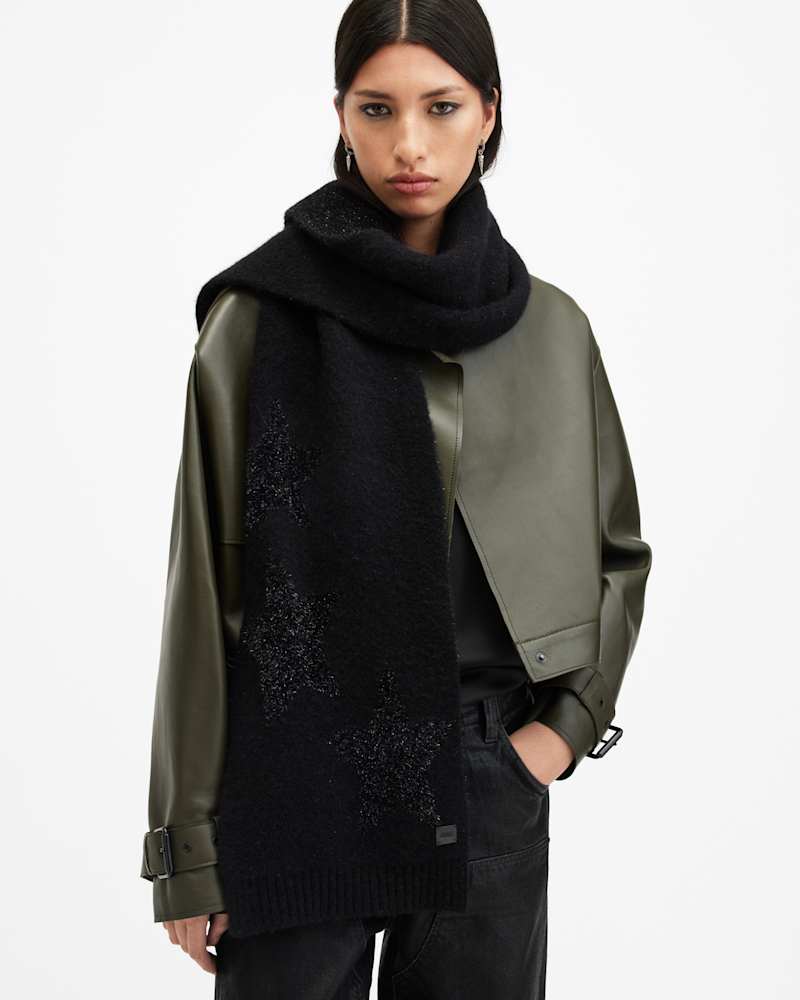 Star Tinsel Metallic Scarf