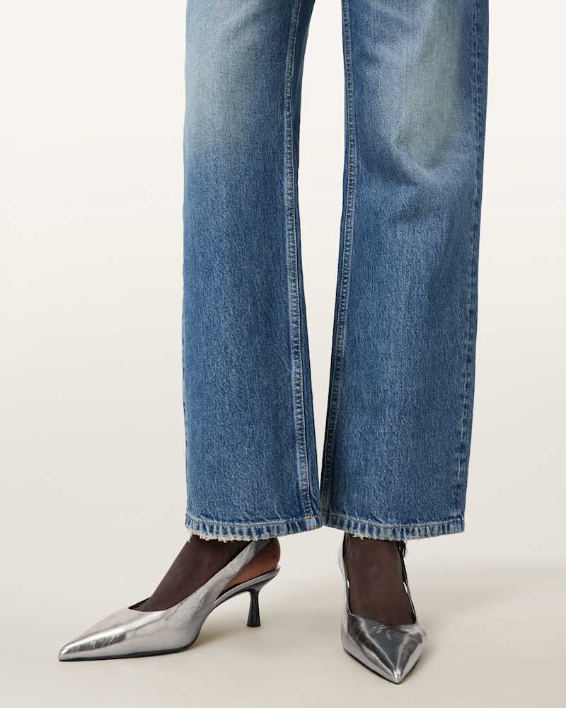 Idiya Metallic Leather Slingback Heels