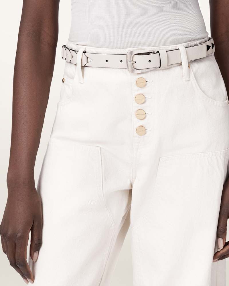 Sage Cut Out Leather Belt