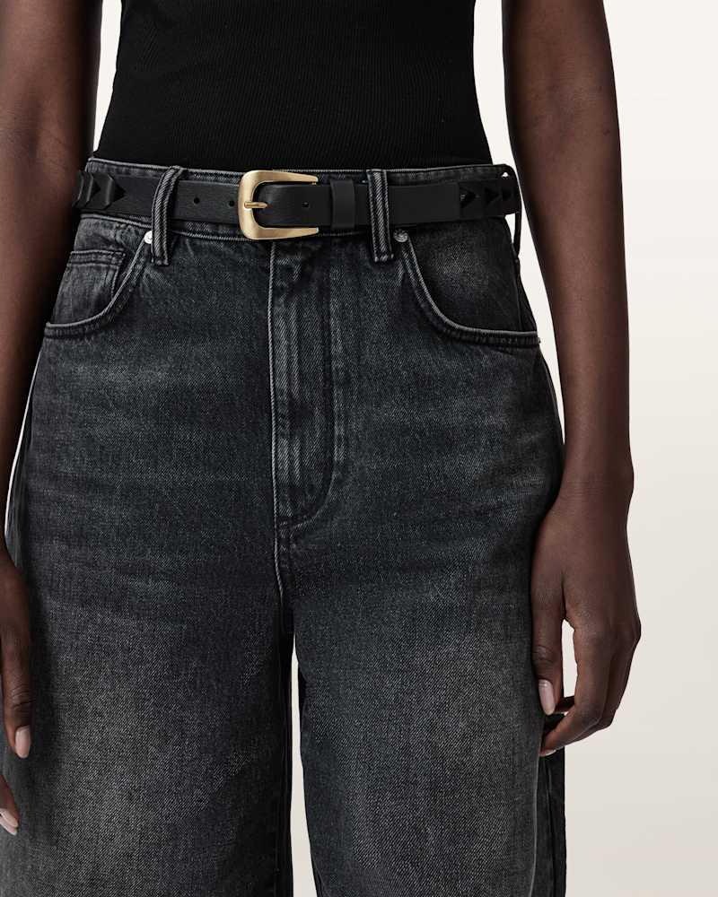 Sage Cut Out Leather Belt