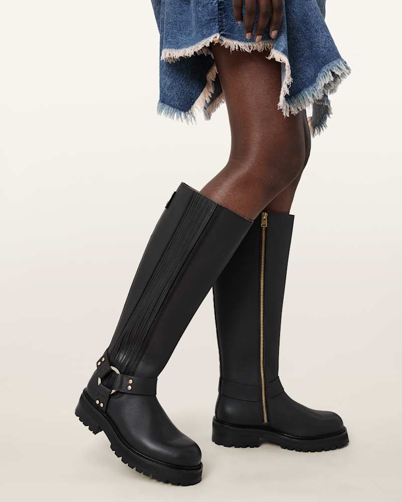 Maddie Knee High Leather Boots