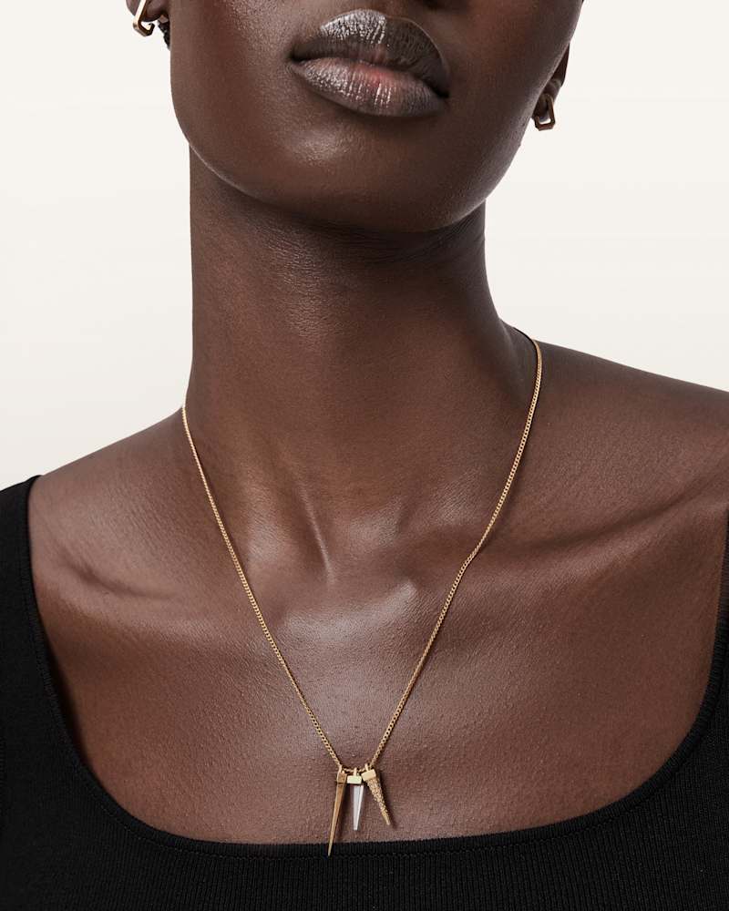 Laio Pave Spike Necklace