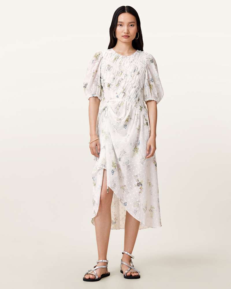 Serene Floral Print Midi Dress