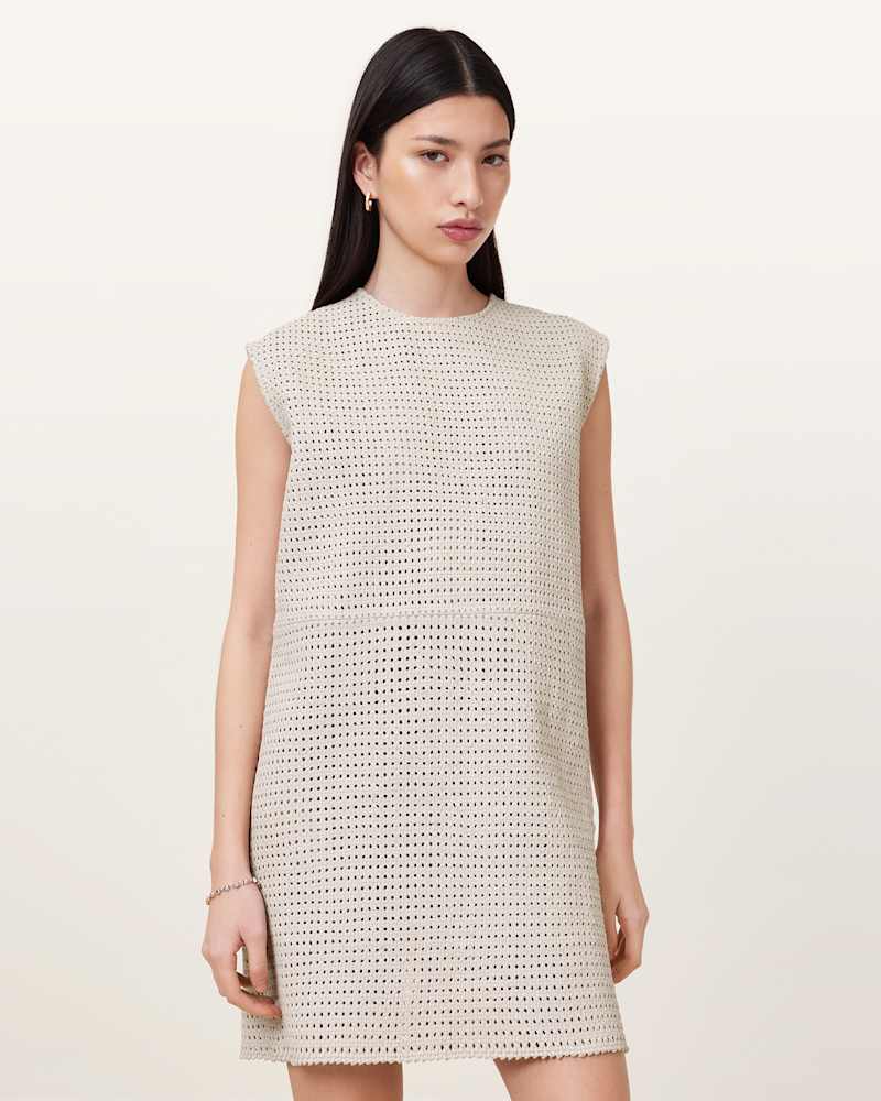 Nessa Woven Leather Mini Dress