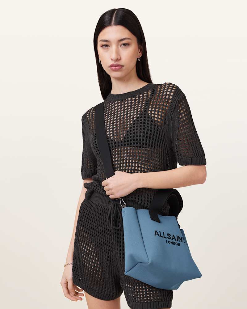 Izzy Logo Print Knitted Mini Tote Bag