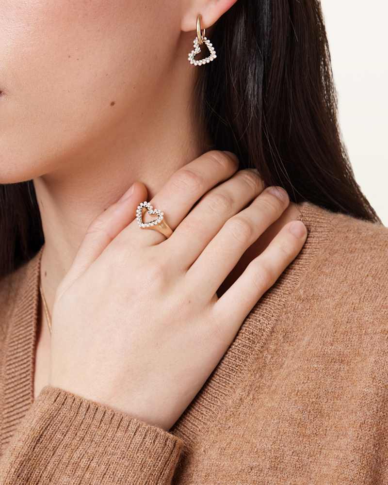 Vida Heart Beaded Ring