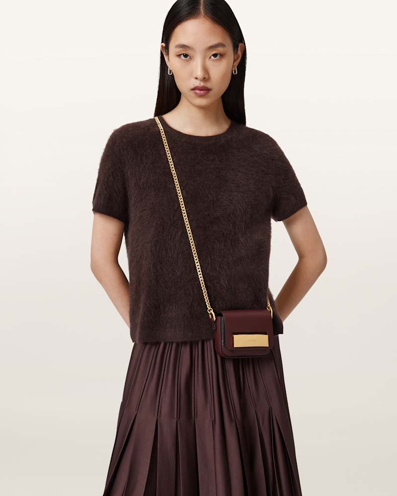 Etta Leather Chain Crossbody Bag