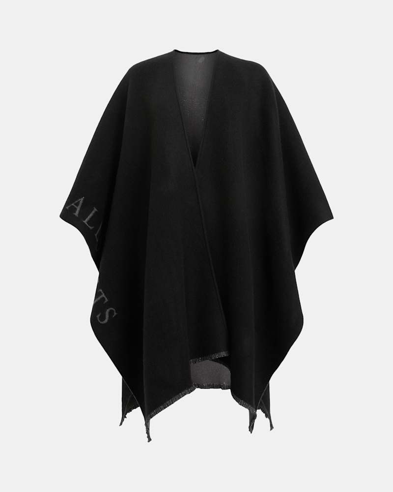 Saints Border Logo Wool Ruana Scarf