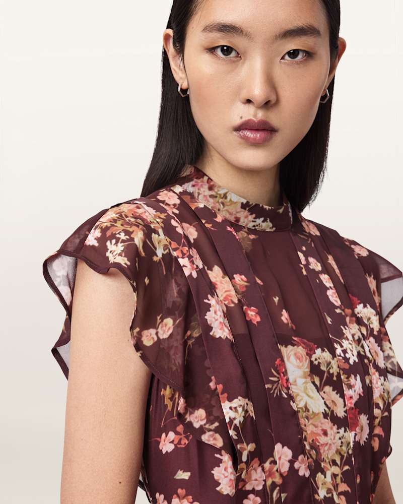 Fleur Asymmetric Floral Dress