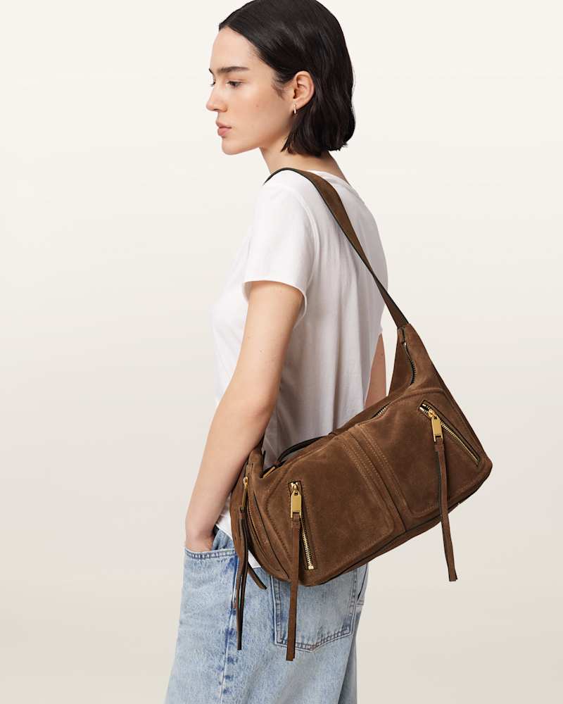 Jean Rey Suede Shoulder Bag