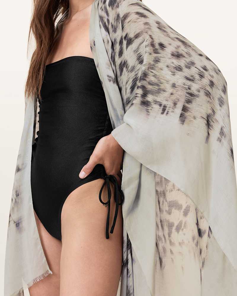 Evia Leopard Print Ruana