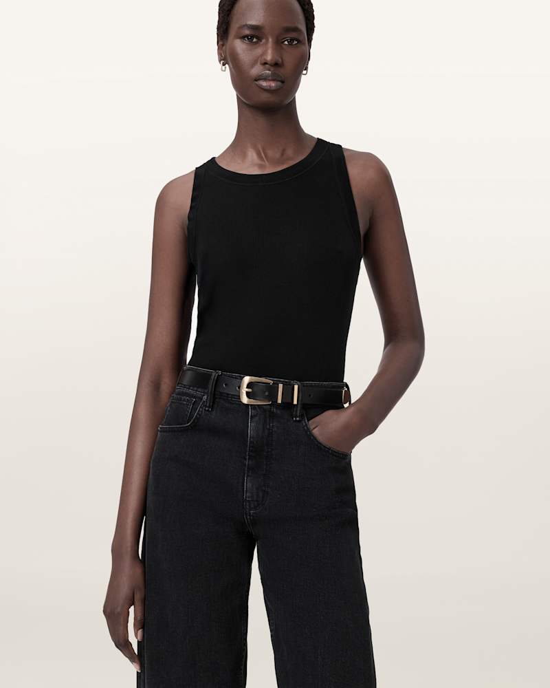 Tess Skinny Leather Belt