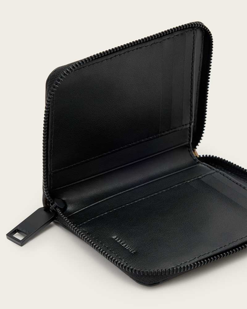 Lena Hex Zip Up Leather Wallet