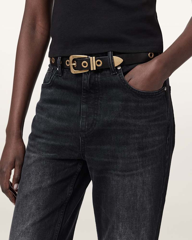 Julia Leather Eyelet Belt