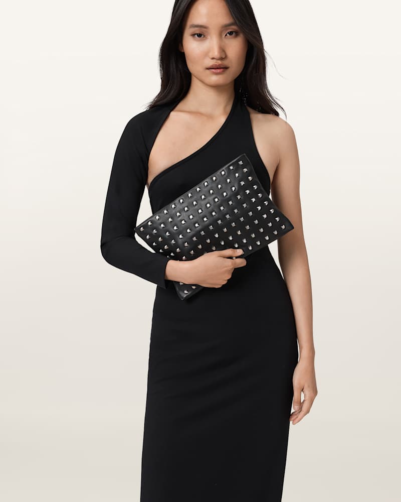 Bettina Embellished Leather Clutch