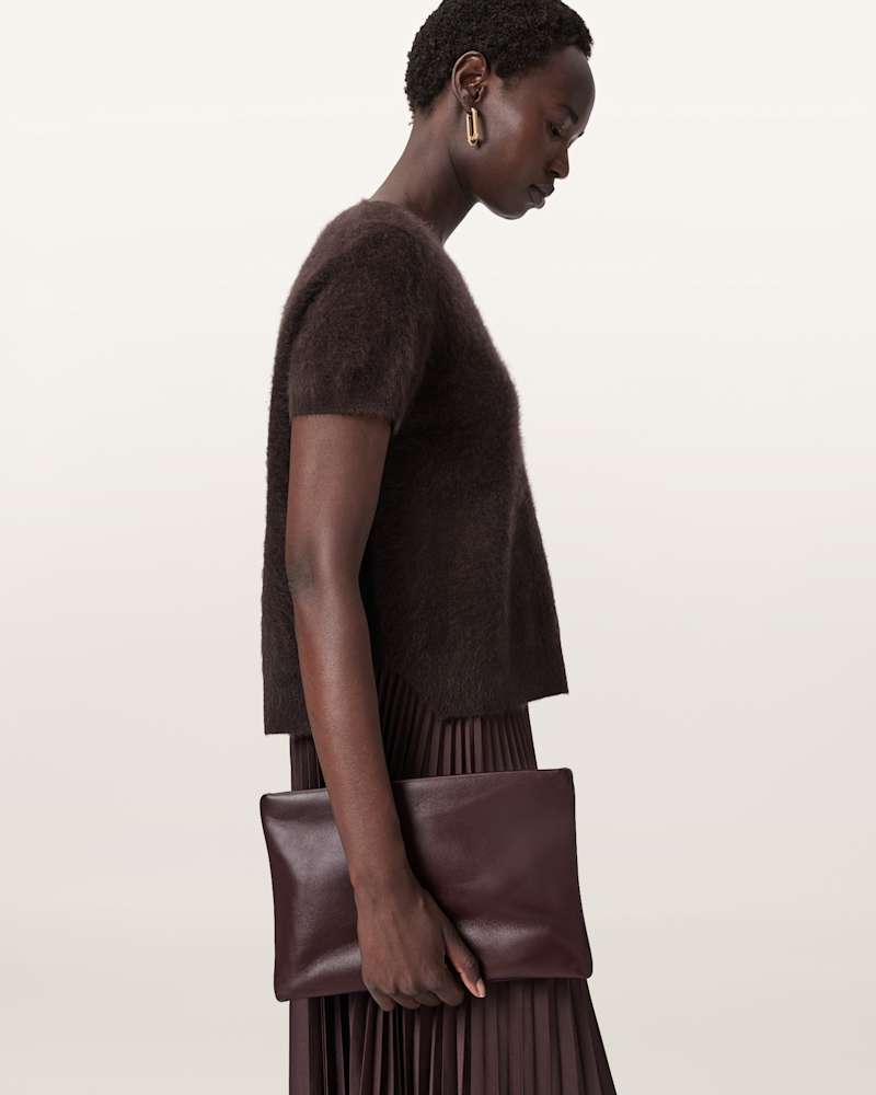 Bettina Leather Clutch Bag