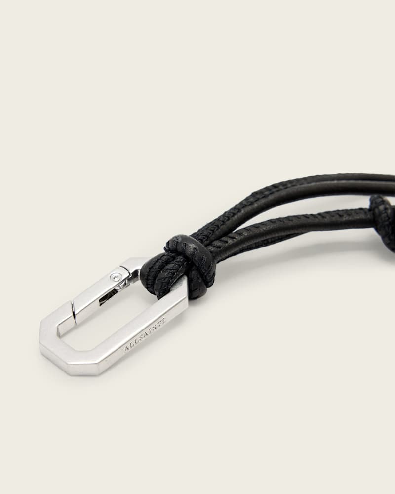 Leather G Cross Keyring