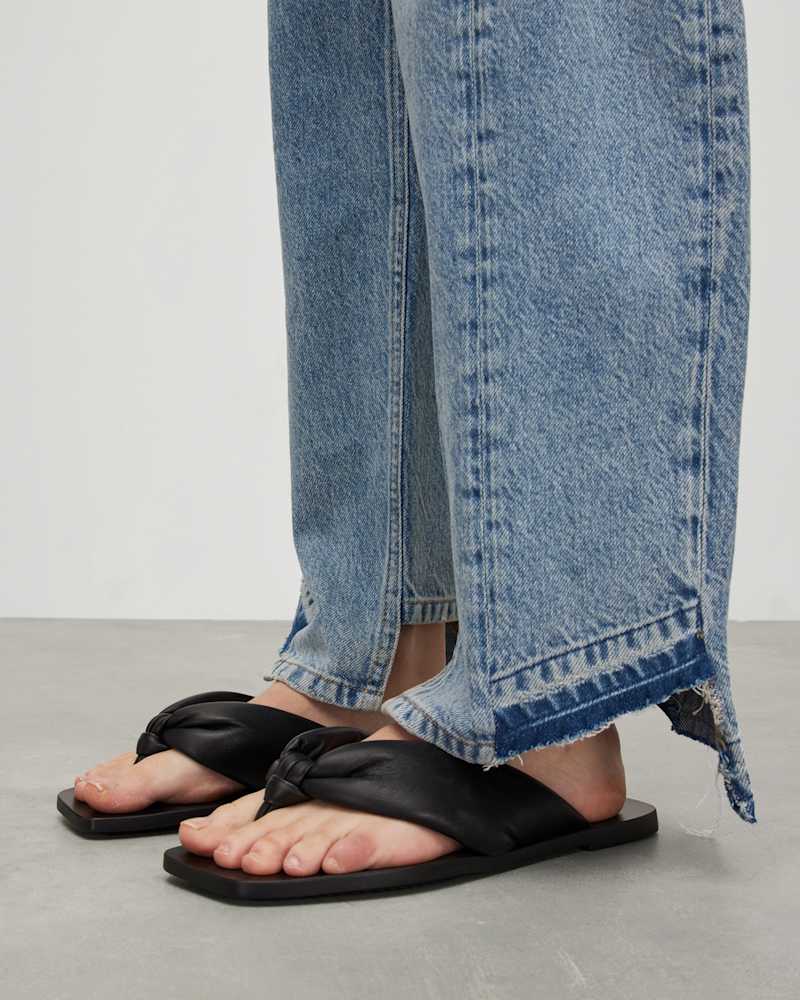 Loop Knotted Leather Sandals