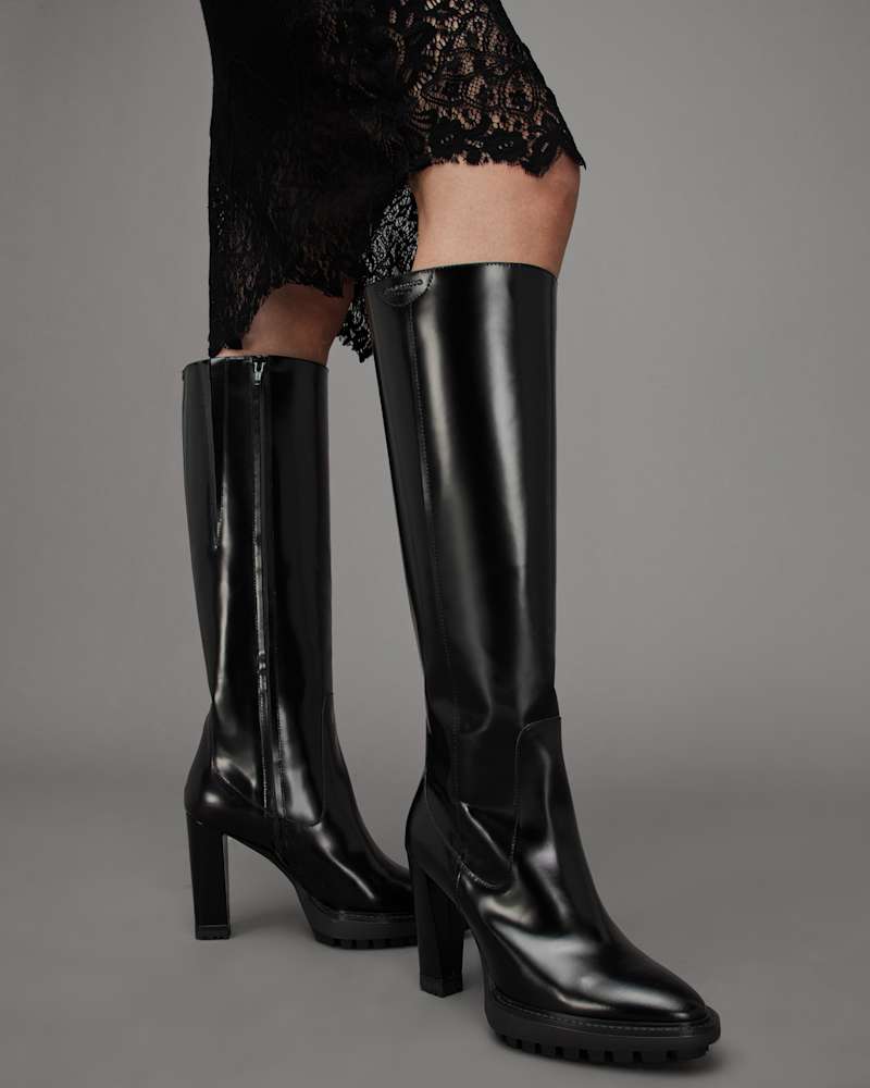Harlem Knee High Leather Boots